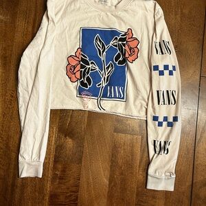 Vans Beige and Blue Graphic Tee